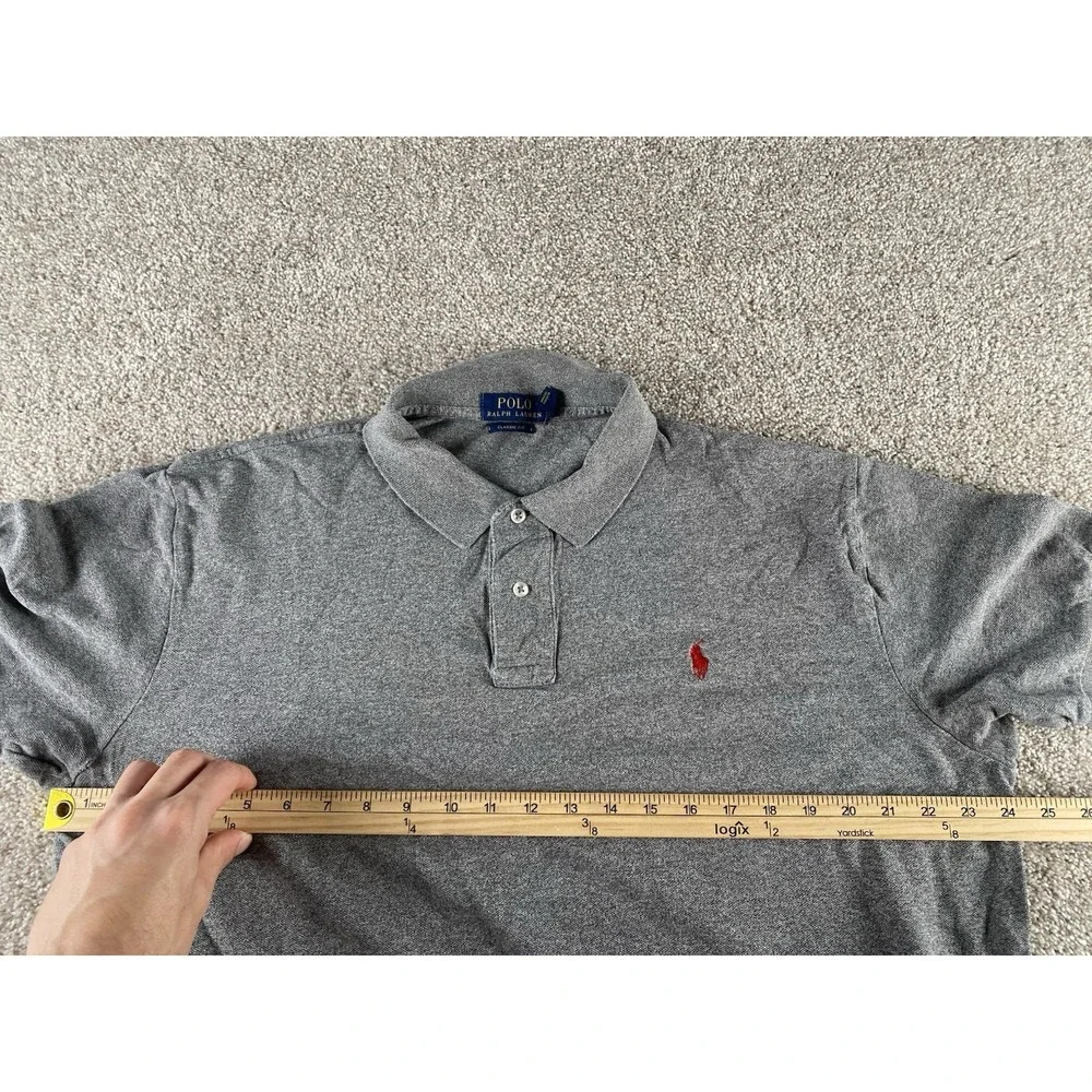 Polo Ralph Lauren Gray Color Rush Polo Mens XL Classic Red‎ Pony Cotton Preppy